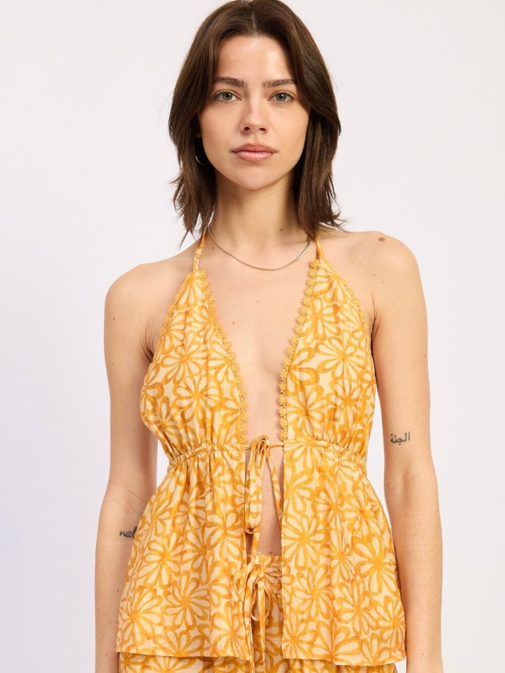 SUNS OUT PATTERNED HALTER TOP